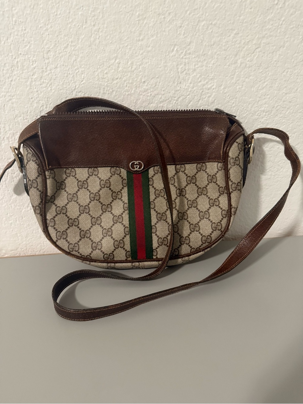 Gucci GG Plus Ophidia Crossbody with Sherry Line